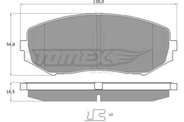 Tomex TX 14-92 Brake Pad Set, disc brake TX1492