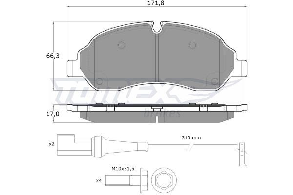 Tomex TX 18-04 Front disc brake pads, set TX1804