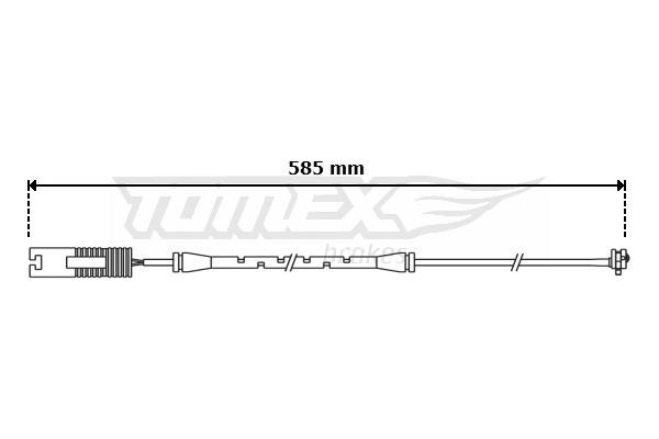 Tomex TX 30-88 Warning Contact, brake pad wear TX3088