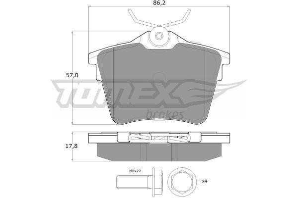 Tomex TX 14-69 Brake Pad Set, disc brake TX1469