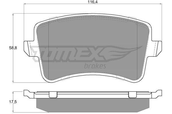 Tomex TX 15-81 Brake Pad Set, disc brake TX1581