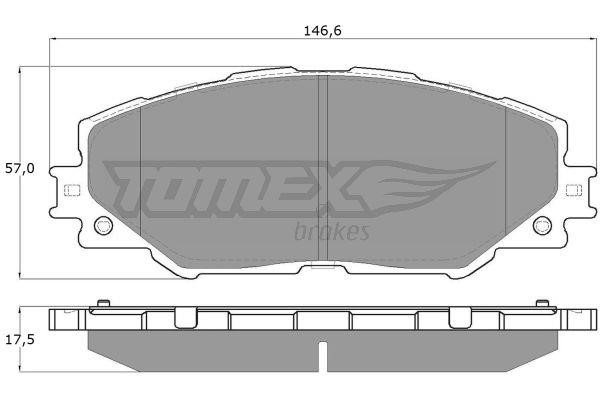 Tomex TX 15-41 Brake Pad Set, disc brake TX1541