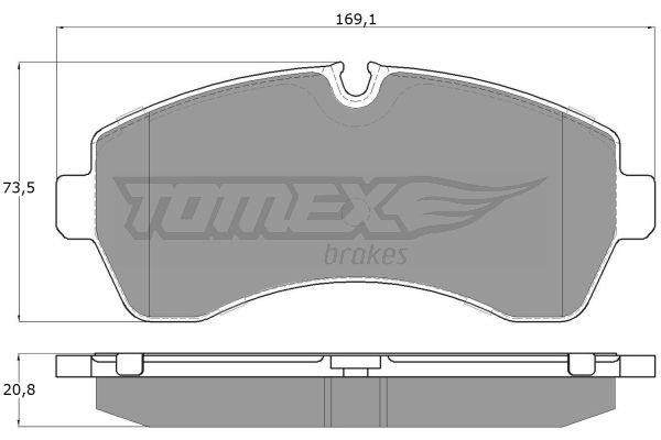 Tomex TX 14-24 Brake Pad Set, disc brake TX1424