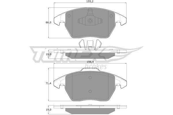 Tomex TX 14-38 Brake Pad Set, disc brake TX1438