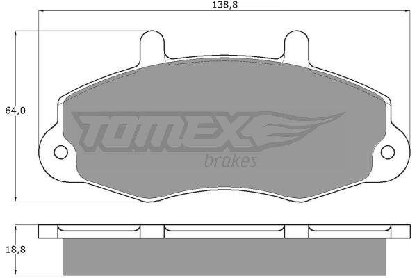 Tomex TX 10-66 Brake Pad Set, disc brake TX1066