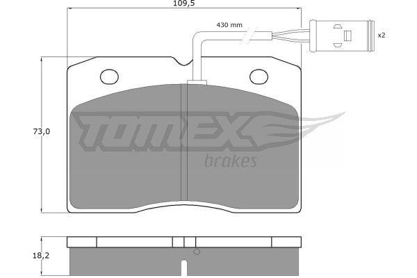 Tomex TX 11-40 Brake Pad Set, disc brake TX1140