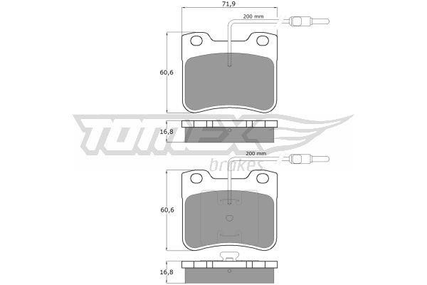 Tomex TX 11-97 Brake Pad Set, disc brake TX1197