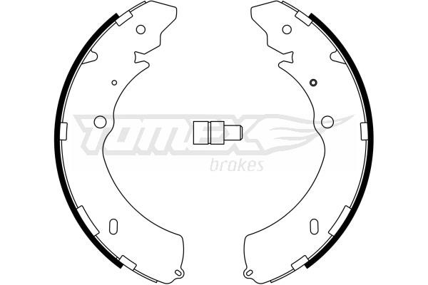 Brake shoes Isuzu D-Max: TX2328 Tomex Brake shoe set
