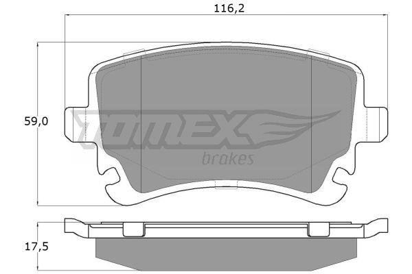 Tomex TX 13-961 Brake Pad Set, disc brake TX13961