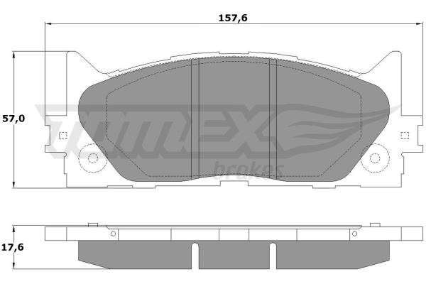 Tomex TX 17-59 Brake Pad Set, disc brake TX1759
