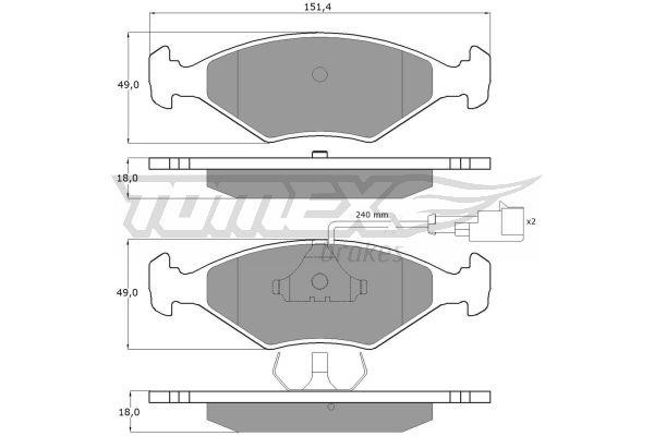 Tomex TX 10-791 Brake Pad Set, disc brake TX10791