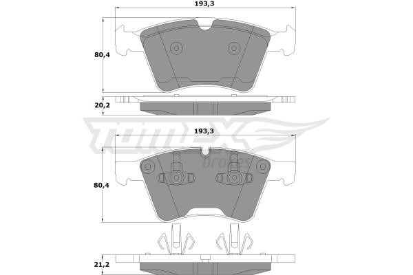 Tomex TX 16-32 Brake Pad Set, disc brake TX1632
