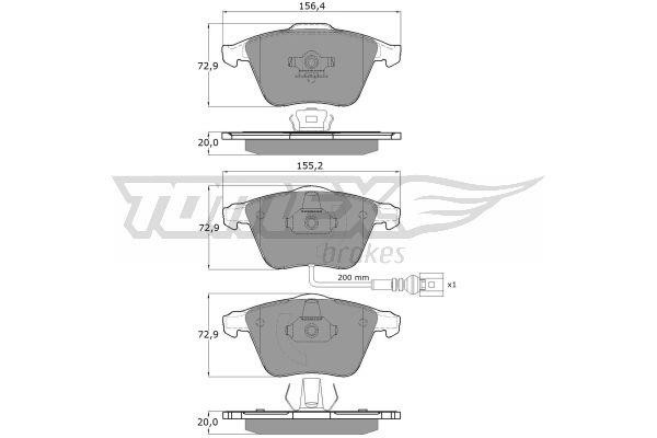 Tomex TX 17-11 Brake Pad Set, disc brake TX1711