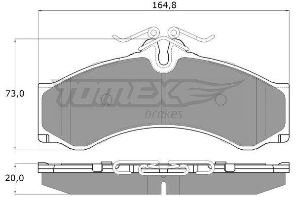 Tomex TX 11-48 Brake Pad Set, disc brake TX1148