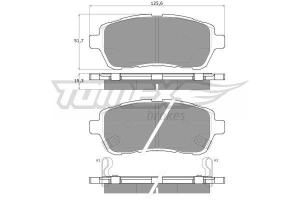 Tomex TX 16-47 Brake Pad Set, disc brake TX1647