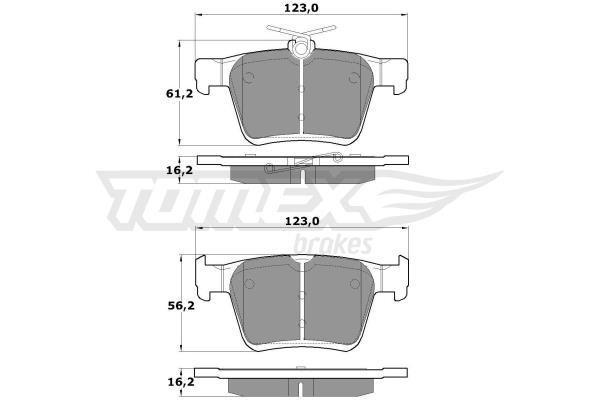 Tomex TX 17-05 Rear disc brake pads, set TX1705