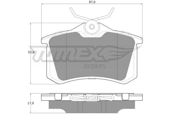 Tomex TX 16-24 Brake Pad Set, disc brake TX1624