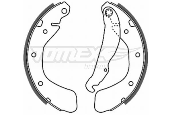 Tomex TX 20-18 Brake shoe set TX2018