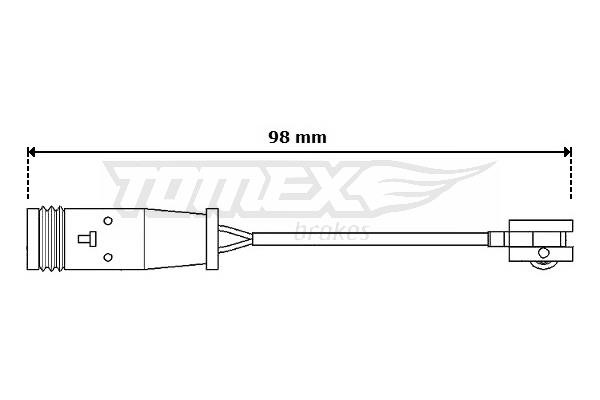 Tomex TX 30-64 Warning contact, brake pad wear TX3064