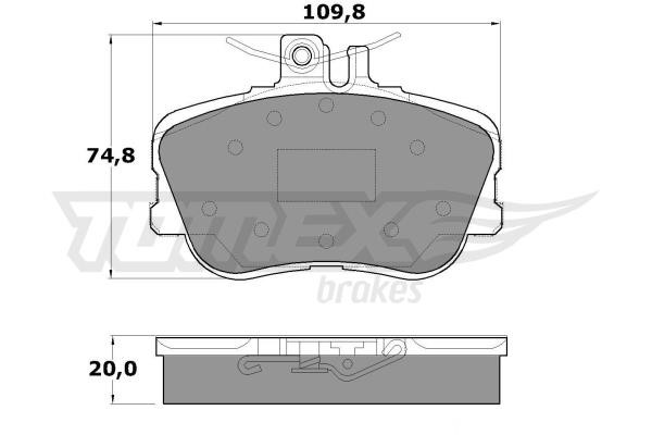 Tomex TX 11-46 Brake Pad Set, disc brake TX1146