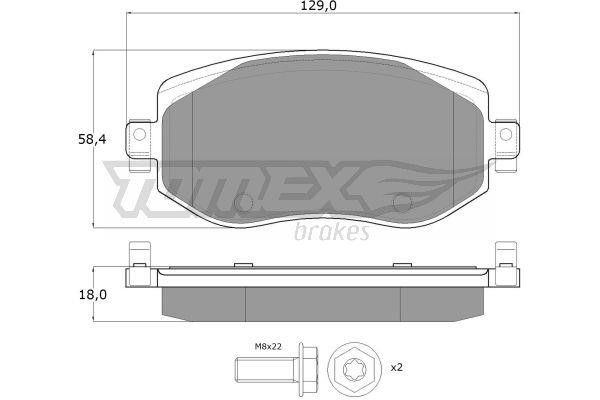 Tomex TX 18-33 Brake Pad Set, disc brake TX1833
