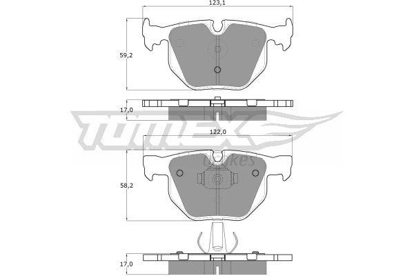 Tomex TX 13-26 Rear disc brake pads, set TX1326