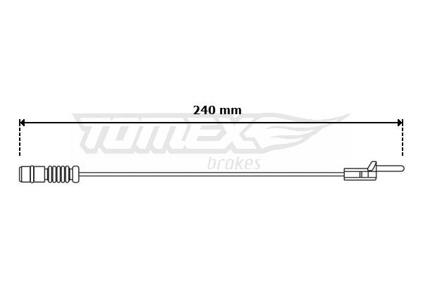 Tomex TX 31-11 Warning Contact, brake pad wear TX3111