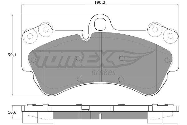 Tomex TX 15-16 Brake Pad Set, disc brake TX1516