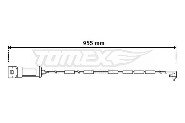 Tomex TX 31-05 Warning Contact, brake pad wear TX3105