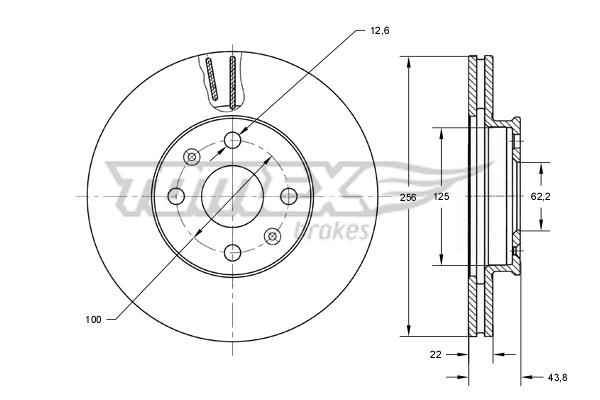 Tomex TX 73-29 Brake disc TX7329 TX7329 Tomex Brake disc
