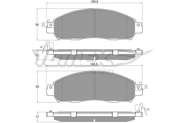 Tomex TX 18-41 Brake Pad Set, disc brake TX1841