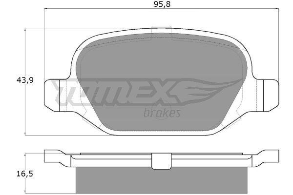 Tomex TX 12-70 Brake Pad Set, disc brake TX1270