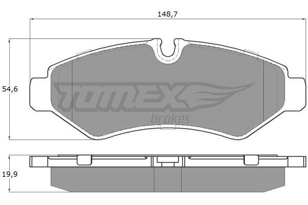 Tomex TX 19-51 Brake Pad Set, disc brake TX1951