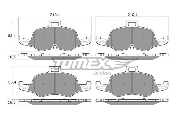 Tomex TX 18-61 Brake Pad Set, disc brake TX1861