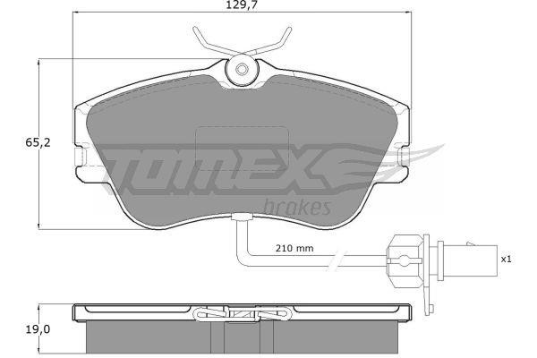 Tomex TX 11-821 Brake Pad Set, disc brake TX11821