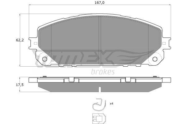 Tomex TX 18-80 Brake Pad Set, disc brake TX1880