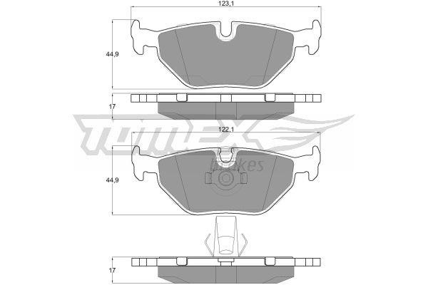 Tomex TX 13-21 Brake Pad Set, disc brake TX1321