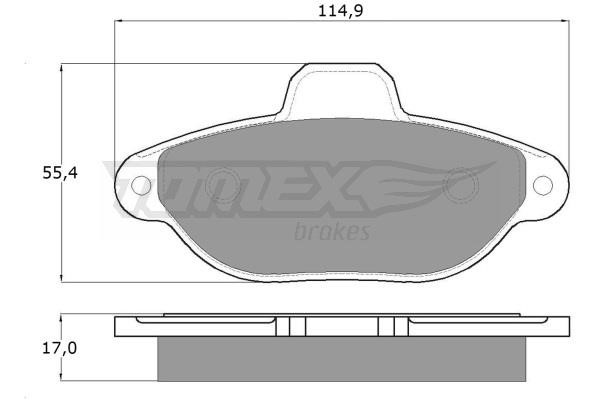 Tomex TX 12-41 Brake Pad Set, disc brake TX1241
