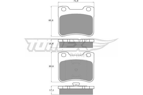 Tomex TX 11-96 Brake Pad Set, disc brake TX1196