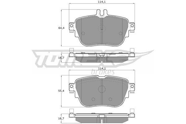 Tomex TX 18-76 Brake Pad Set, disc brake TX1876