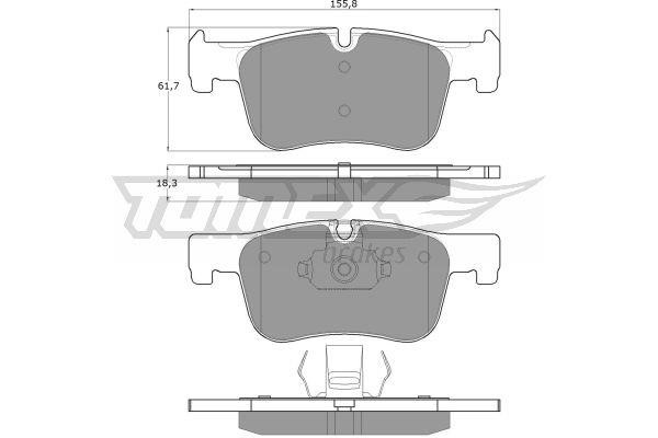 Tomex TX 18-45 Brake Pad Set, disc brake TX1845