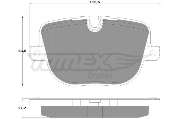 Tomex TX 16-93 Rear disc brake pads, set TX1693