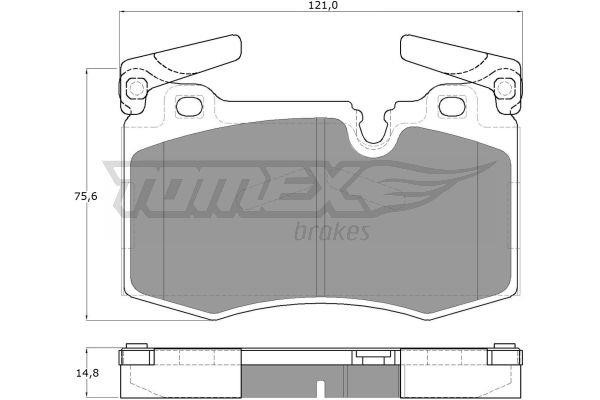 Tomex TX 19-47 Brake Pad Set, disc brake TX1947