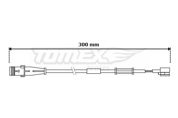 Tomex TX 30-70 Warning Contact, brake pad wear TX3070