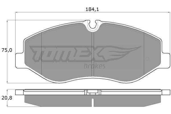 Tomex TX 18-12 Front disc brake pads, set TX1812