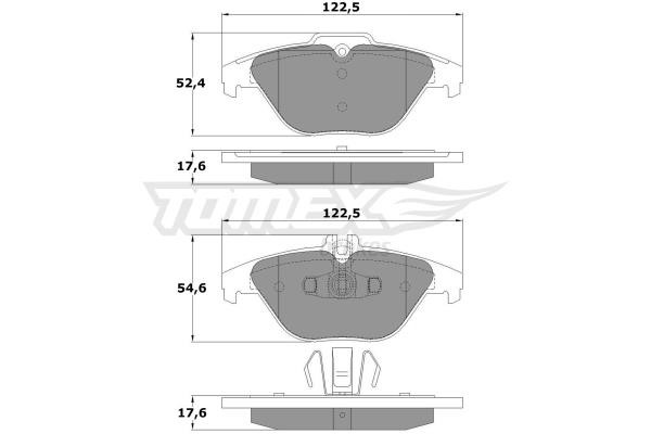 Tomex TX 17-39 Rear disc brake pads, set TX1739