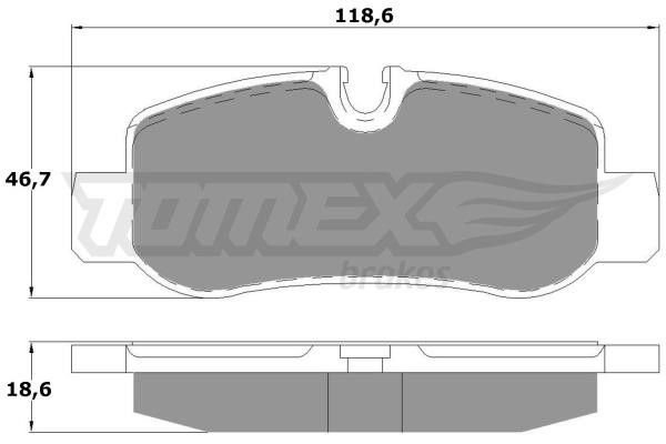 Tomex TX 17-81 Rear disc brake pads, set TX1781