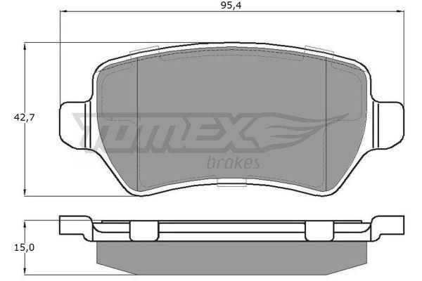 Tomex TX 12-971 Brake Pad Set, disc brake TX12971