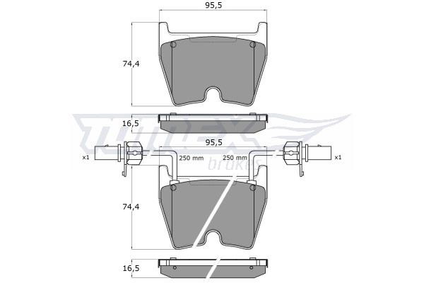 Tomex TX 17-99 Brake Pad Set, disc brake TX1799