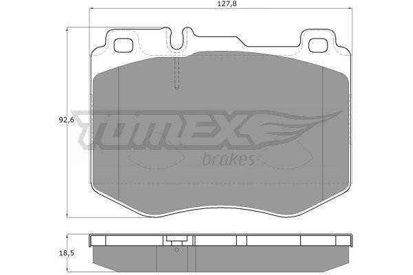 Tomex TX 18-52 Brake Pad Set, disc brake TX1852